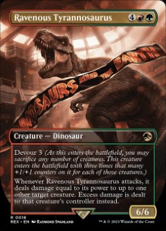 Ravenous Tyrannosaurus Jurassic World Collection Bordless